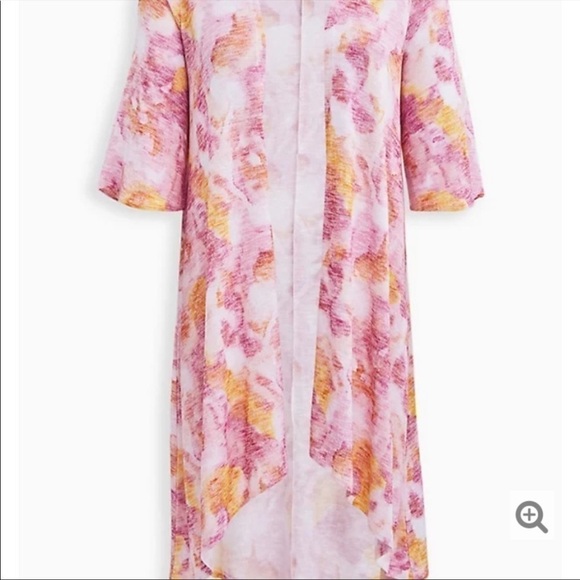 TORRID multi watercolor open front kimono! - Picture 5 of 7